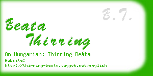 beata thirring business card