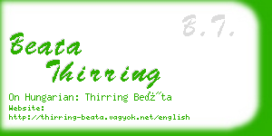 beata thirring business card